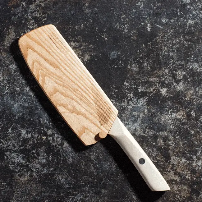 Ash wood saya guard made for the Kitchin-to knife