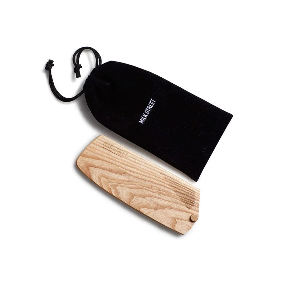 Ash wood saya knife guard for a Kitchin-to blade