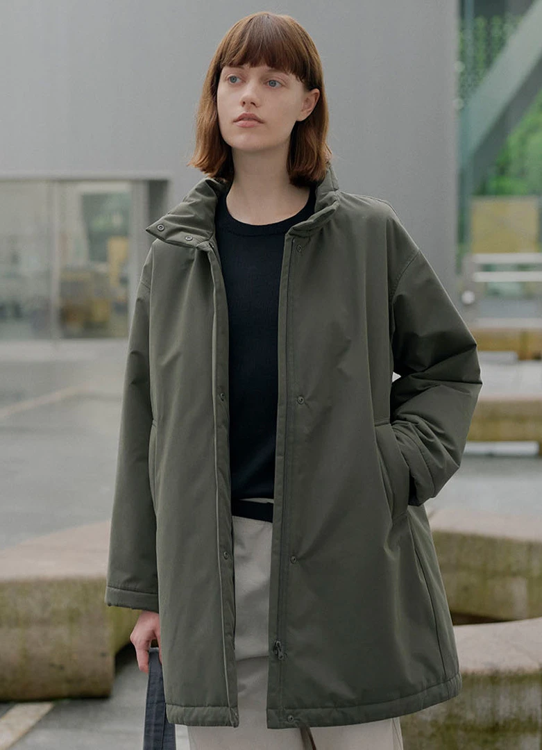 MUJI women's clothing styled for rainy weather