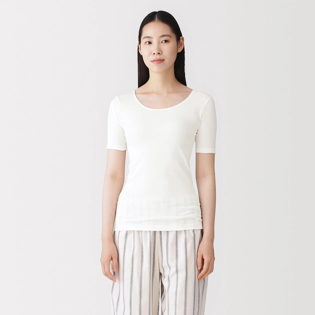 MUJI women's warm organic cotton T-shirt