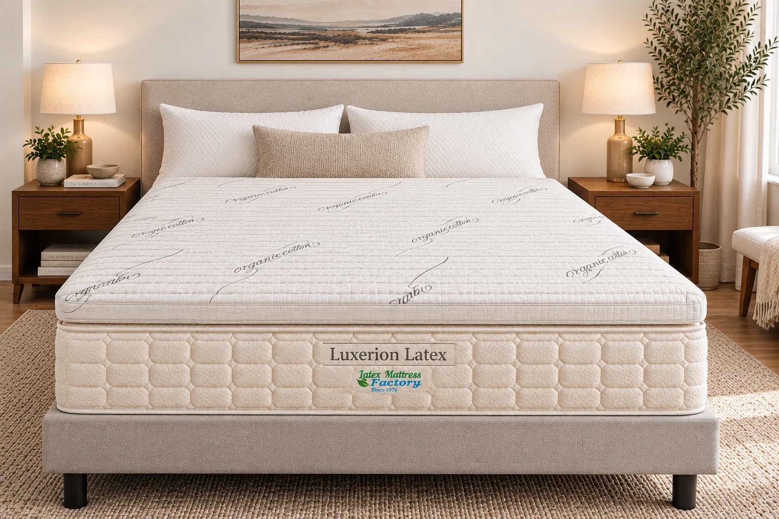 Natural Talalay latex mattress topper layer