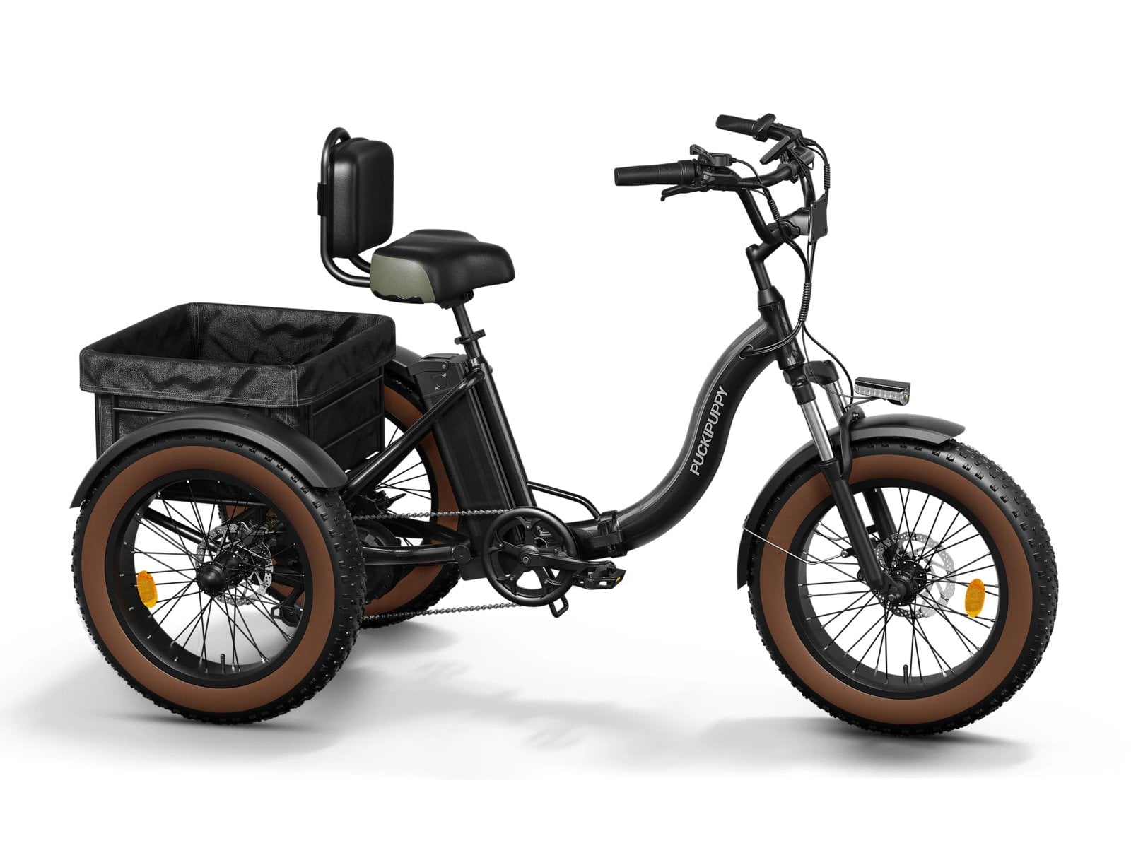 Puckipuppy off-road e-bike on a trail