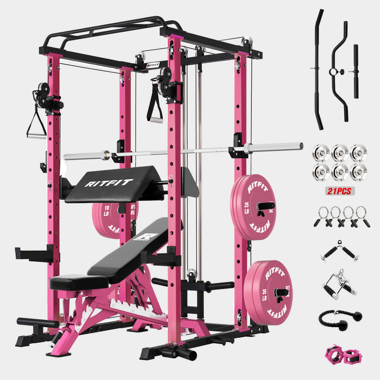 RITFIT P3 pink power cage shown on its own