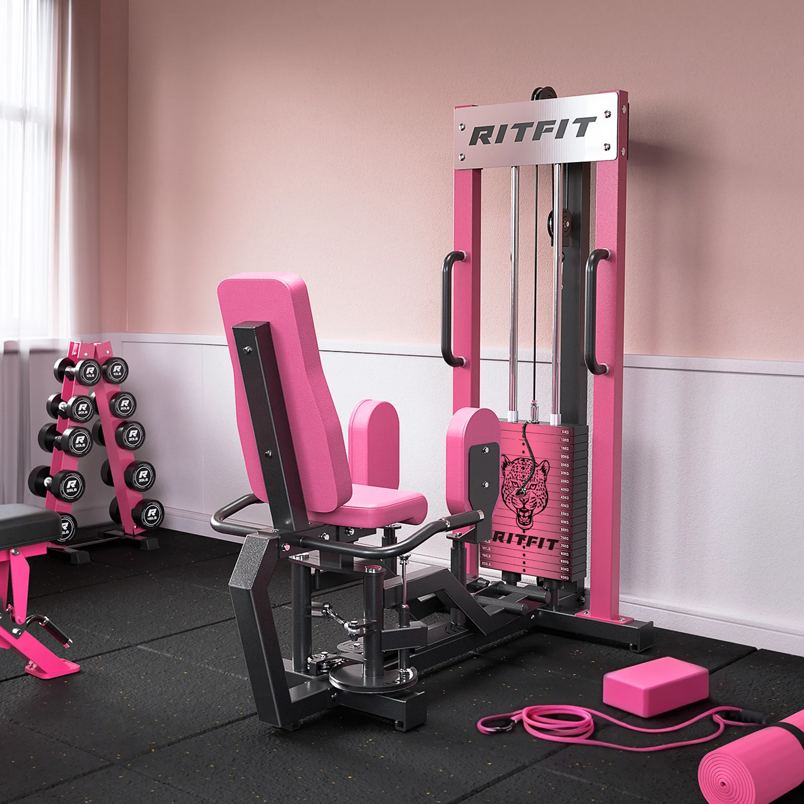 RITFIT Panther pink hip abductor and adductor machine
