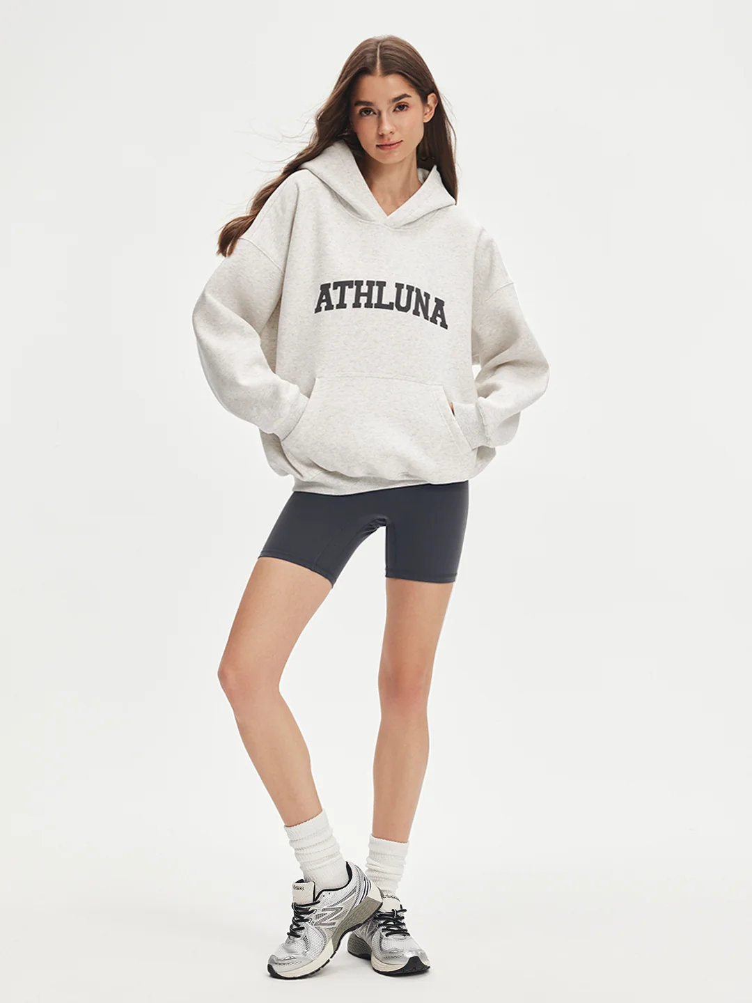 Everyday Soft Fleece Oversized Hoodie shown on a model