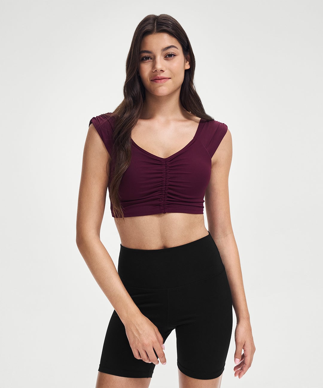 Twisted Tank Top in burgundy