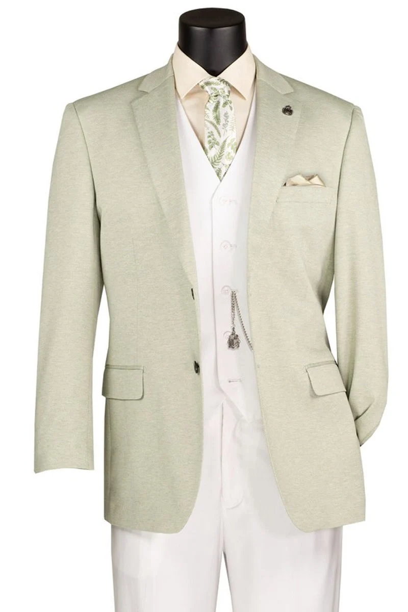 Light green textured stretch blazer