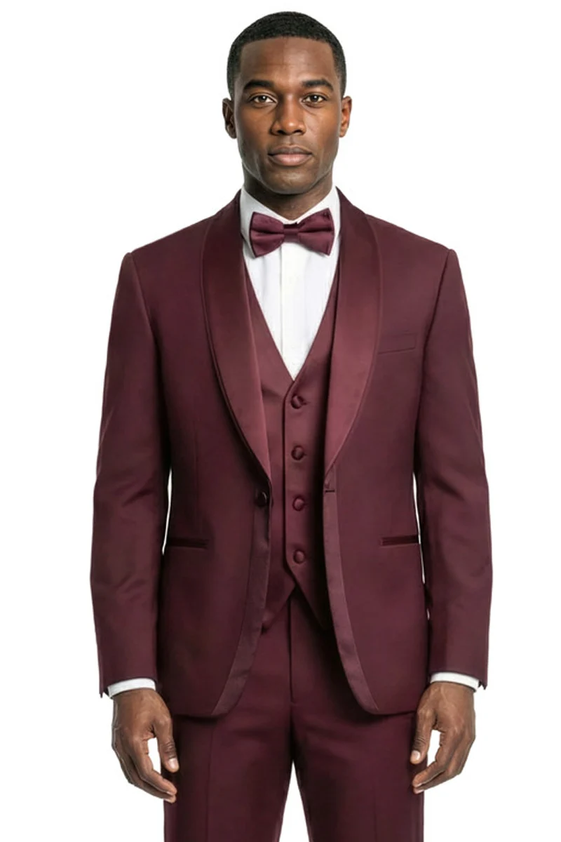Sky blue shawl lapel tuxedo